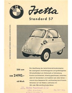 1957 BMW ISETTA LEAFLET ENGLISH