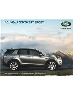 2014 LAND ROVER DISCOVERY SPORT PRICELIST BROCHURE FRENCH