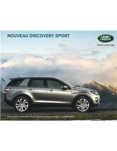 2014 LAND ROVER DISCOVERY SPORT PREISLISTE PROSPEKT FRANZÖSISCH