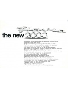 1968 LANCIA FLAVIA 2000 BROCHURE ENGLISH