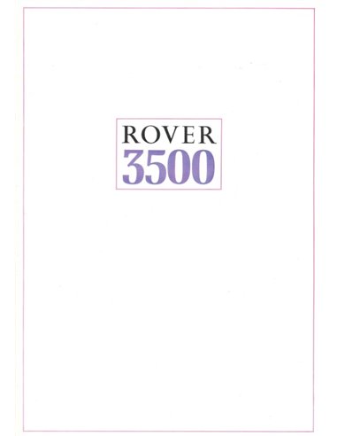 1971 ROVER 3500 BROCHURE DUTCH