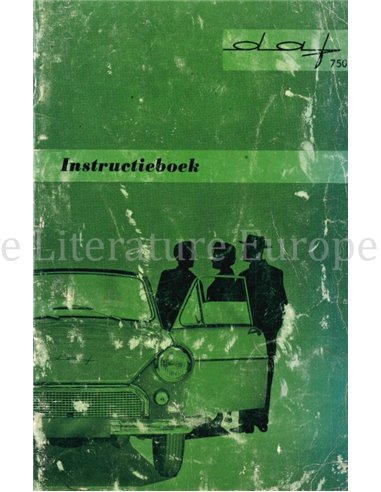 1962 DAF 750 BETRIEBSANLEITUNG NIEDERLÄNDISCH