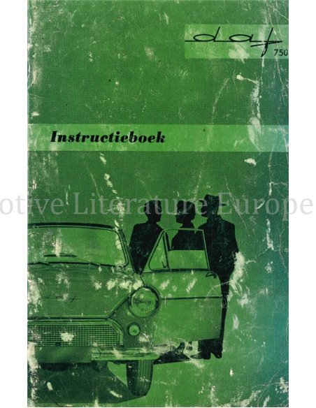 1962 DAF 750 OWNERS MANUAL DUTCH