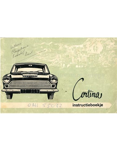 1966 FORD CORTINA INSTRUCTIEBOEKJE NEDERLANDS