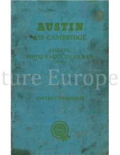 1957 AUSTIN A55 CAMBRIDGE (MK I) OWNERS MANUAL DUTCH