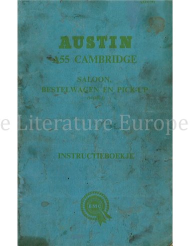 1957 AUSTIN A55 CAMBRIDGE (MK I) OWNERS MANUAL DUTCH