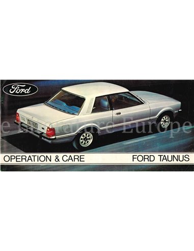 1975 FORD TAUNUS OWNERS MANUAL ENGLISH