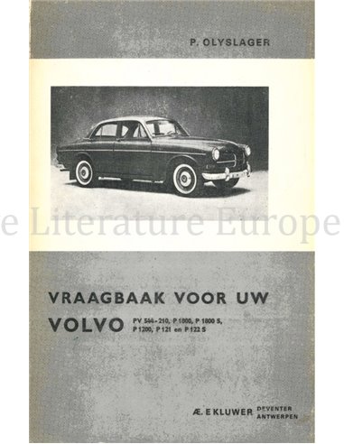 1956 - 1966 VOLVO PV 544 -P210 | P 1200 | P1800 | P121 | P122  AMAZON VRAAGBAAK NEDERLANDS