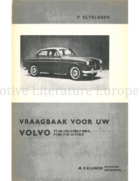 1956 - 1966 VOLVO PV 544 -P210 | P 1200 | P1800 | P121 | P122  AMAZON VRAAGBAAK NEDERLANDS