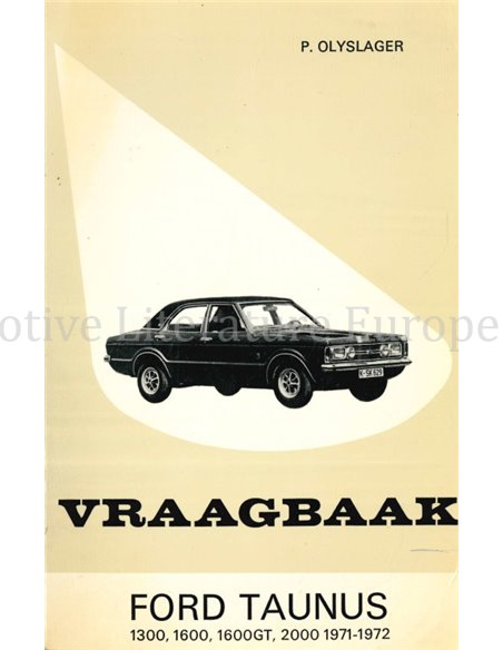 1971 - 1972 FORD TAUNUS 1300 | 1600 | 1600GT |2000, VRAAGBAAK