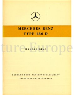 1956 MERCEDES BENZ TYP 180 D OWNERS MANUAL DUTCH