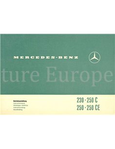 1969 MERCEDES BENZ 230 | 250 C | 250 | 250 CE (W114) OWNERS MANUAL MULTI
