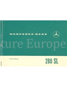 1970 MERCEDES BENZ 280 SL OWNERS MANUAL ENGLISH (USA)