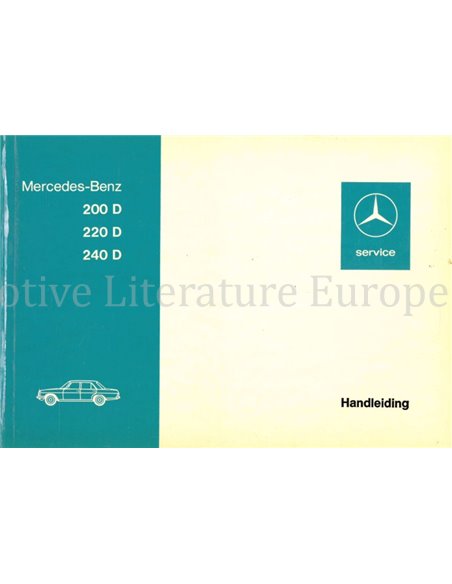 1974 MERCEDES BENZ E CLASS OWNERS MANUAL DUTCH
