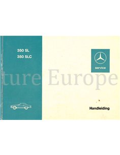 1972 MERCEDES BENZ 350 SL | 350 SLCL BETRIEBSANLEITUNG NIEDERLÄNDISCH