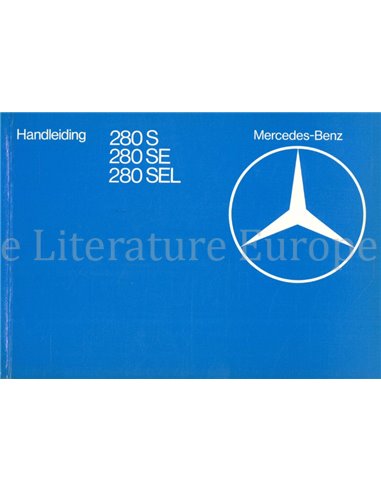 1980 MERCEDES BENZ S KLASSE INSTRUCTIEBOEKJE NEDERLANDS