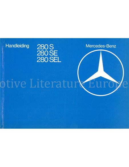 1980 MERCEDES BENZ S KLASSE BETRIEBSANLEITUNG NIEDERLÄNDISCH