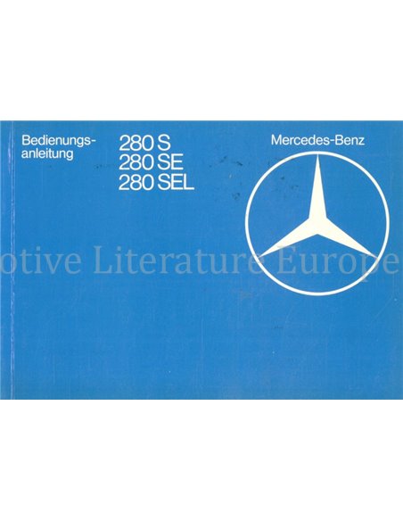 1982 MERCEDES BENZ S KLASSE INSTRUCTIEBOEKJE DUITS