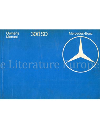 1981 MERCEDES BENZ S KLASSE INSTRUCTIEBOEKJE ENGELS (VS)