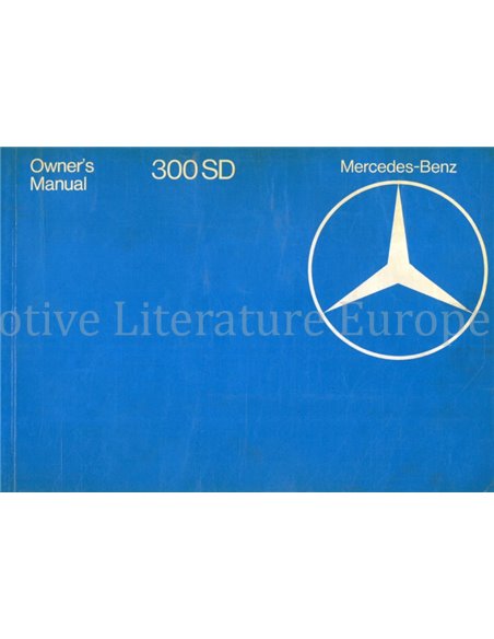 1981 MERCEDES BENZ S KLASSE INSTRUCTIEBOEKJE ENGELS (VS)