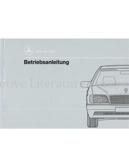 1992 MERCEDES BENZ S KLASSE BETRIEBSANLEITUNG DEUTSCH