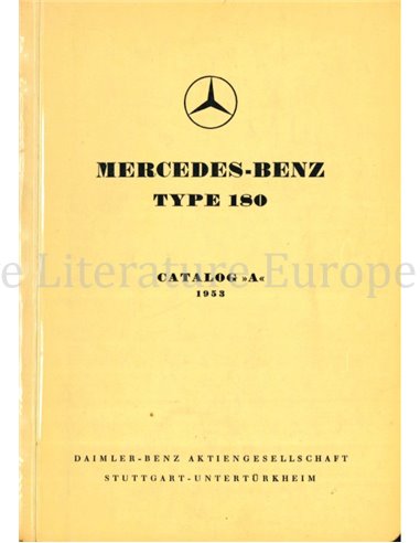 1953 MERCEDES BENZ 180 SPARE PARTS MANUAL MULTI