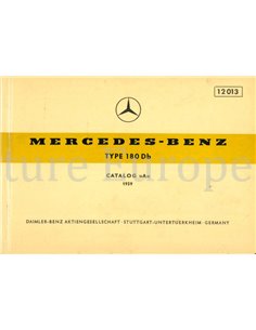 1959 MERCEDES BENZ 180 Db SPARE PARTS MANUAL MULTI