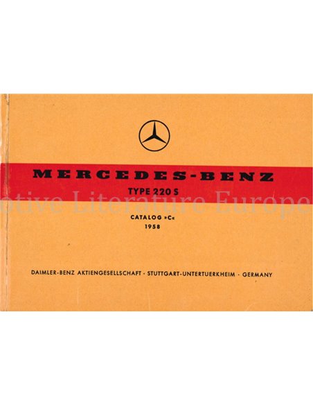 1958 MERCEDES BENZ 220 S ONDERDELENHANDBOEK MULTI