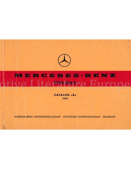 1957 MERCEDES BENZ 220 S ONDERDELENHANDBOEK MULTI