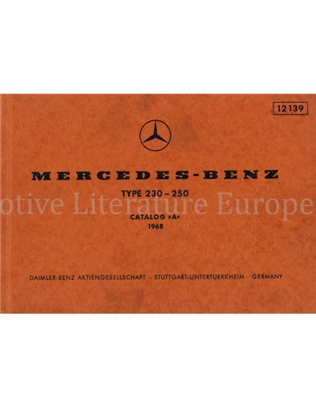 1968 MERCEDES BENZ 230  | 250 ERSATZTEILKATALOG MULTI