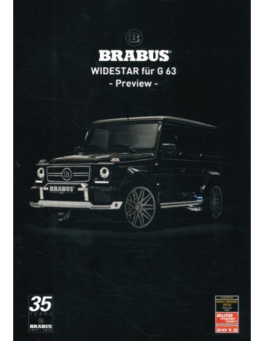 2013 BRABUS G-KLASSE BROCHURE DUITS