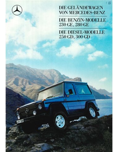 1987 MERCEDES BENZ G KLASSE BROCHURE DUITS