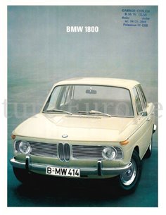 1966 BMW 1800 BROCHURE NEDERLANDS
