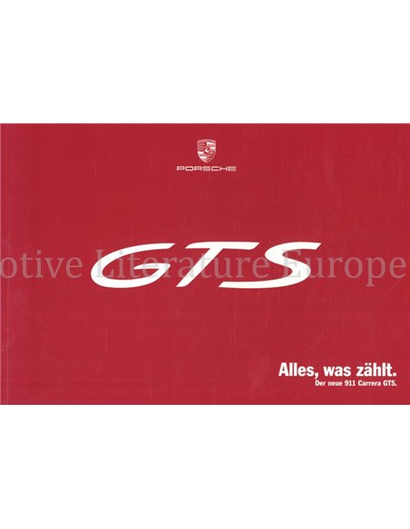 2014 PORSCHE 911 GTS BROCHURE GERMAN