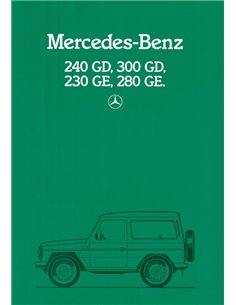 1984 MERCEDES BENZ G CLASS BROCHURE DUTCH