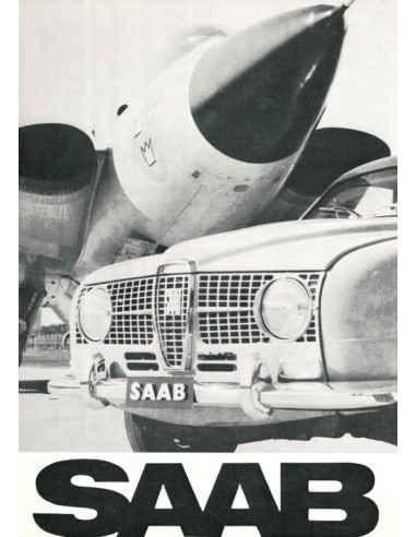 1967 SAAB SAFETY PROSPEKT ENGLISCH