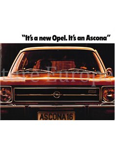 1970 OPEL ASCONA A BROCHURE ENGELS