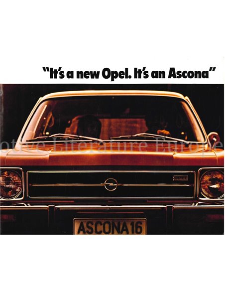 1970 OPEL ASCONA A BROCHURE ENGELS