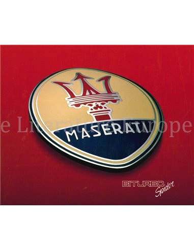 1986 MASERATI BITURBO SPIDER BROCHURE ITALIAANS