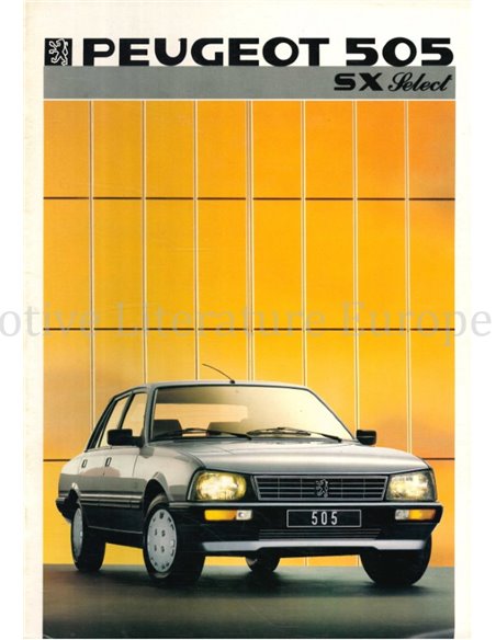 1987 PEUGEOT 505 SX SALOON SELECT BROCHURE DUTCH