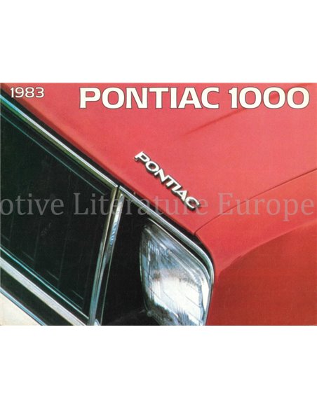 1983 PONTIAC 1000 BROCHURE ENGELS (CANADA)