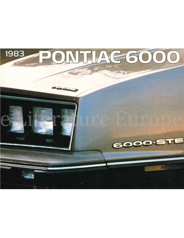 1983 PONTIAC 6000 BROCHURE ENGELS (CANADA)