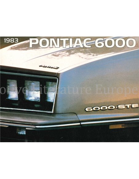 1983 PONTIAC 6000 BROCHURE ENGLISH (CANADA) 