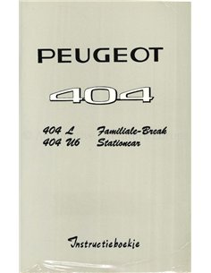 1967 PEUGEOT 404 FAMILIALE-BREAK | STATIONCAR OWNERS MANUAL DUTCH