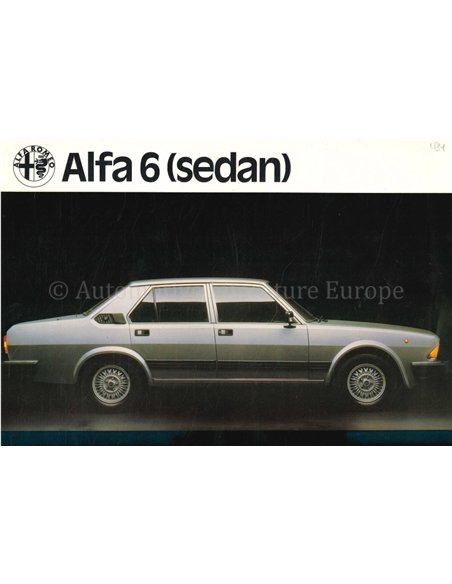 1983 ALFA ROMEO 6 DATENBLATT ENGLISCH