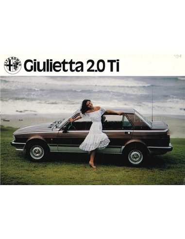1984 ALFA ROMEO GIULIETTA 2.0 TI LEAFLET ENGELS