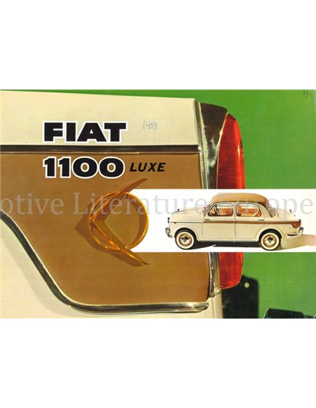 1959 FIAT 1100 LUXE BROCHURE NEDERLANDS