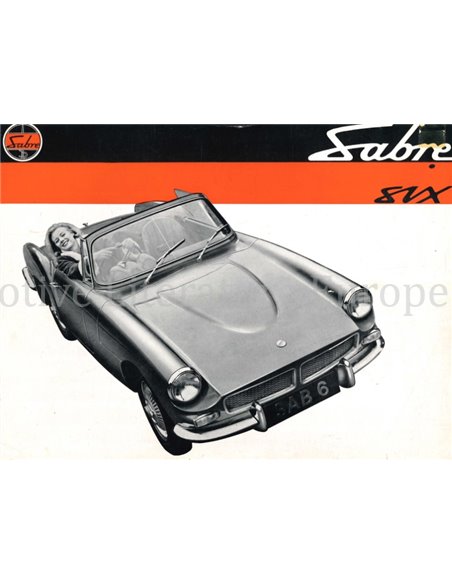 1962 RELIANT SABRE SIX BROCHURE ENGELS (UK)