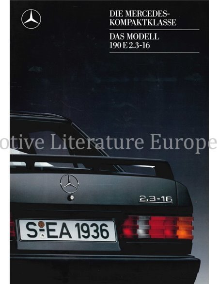 1987 MERCEDES BENZ 190E BROCHURE GERMAN