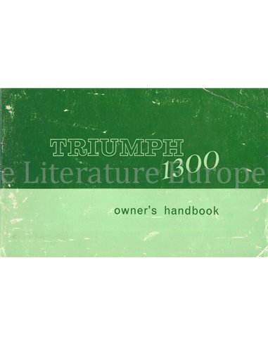 1967 TRIUMPH 1300 BETRIEBSANLEITUNG ENGLISCH 